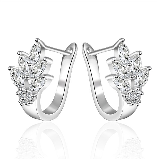  Damen versilbert Tropfen-Ohrringe - Luxus Silber Ohrringe Für Hochzeit Party Alltag Normal