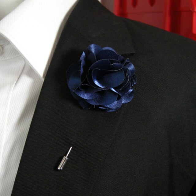  Men's Women's Brooches Flower Stylish Brooch Jewelry Deep Blue For Dailywear