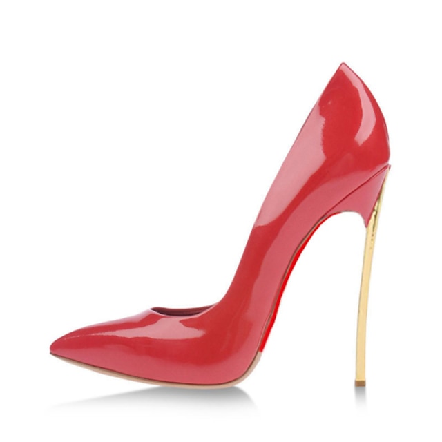  Women's Shoes Patent Leather Stiletto Heel Heels / Pointed Toe Heels Party & Evening / Dress / Casual Red