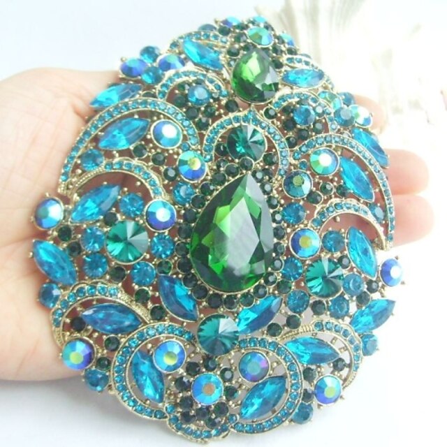  Broche (de Liga/Gema & Cristal Vintage/Pesta