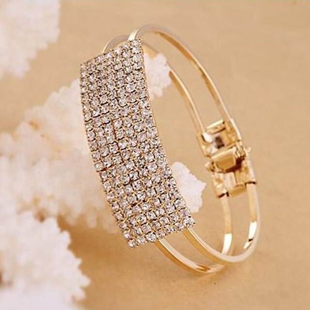  Women's White Tennis Alloy Bracelet Jewelry Gold / Silver For Party Daily