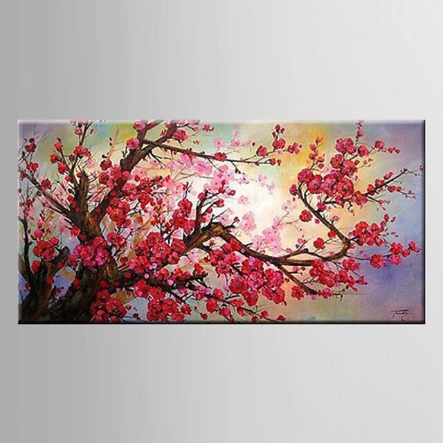  Oil Painting Plum Blossom FlowerHand Painted Canvas with Stretched Framed