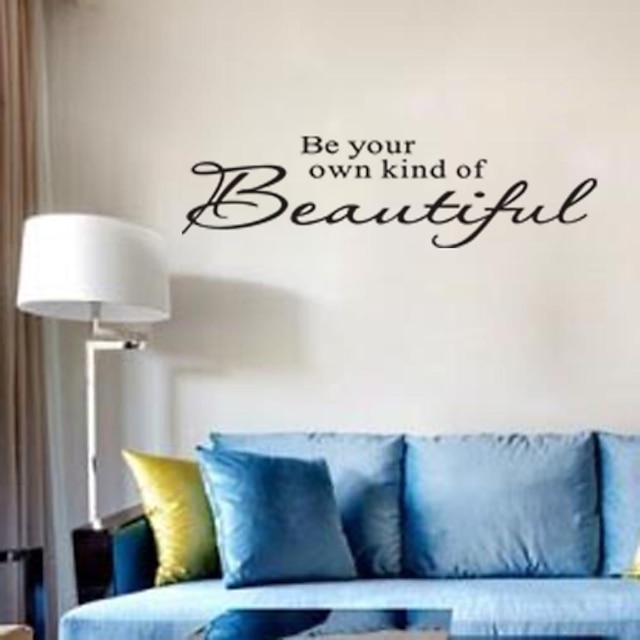  Be Your Kind Of Beautiful Home Decoration Quote Wall Decal ZY8080  Adesivo De Parede Removable Sticker