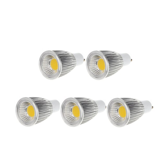  5pcs 9W 750-800lm GU10 LED szpotlámpák MR16 1 LED gyöngyök COB Tompítható Meleg fehér / Hideg fehér 110-130V / 220-240V