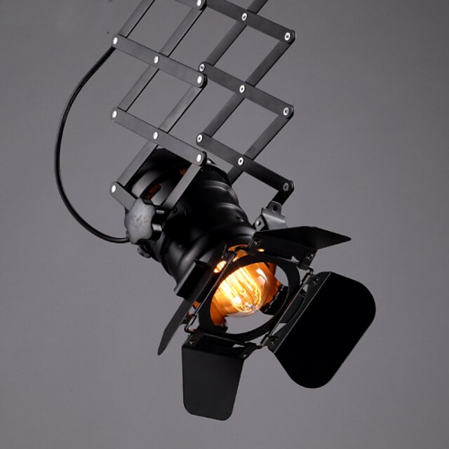  старинный лофт пятно света промышленный подвесной свет черный прожекторы одежда магазин потолочный светильник