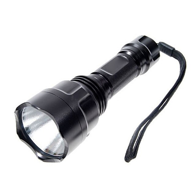  UltraFire LED svítilny LED 1000 lm 5 Režim Cree XP-E R2 s baterií a nabíječkou Kempování a turistika Černá