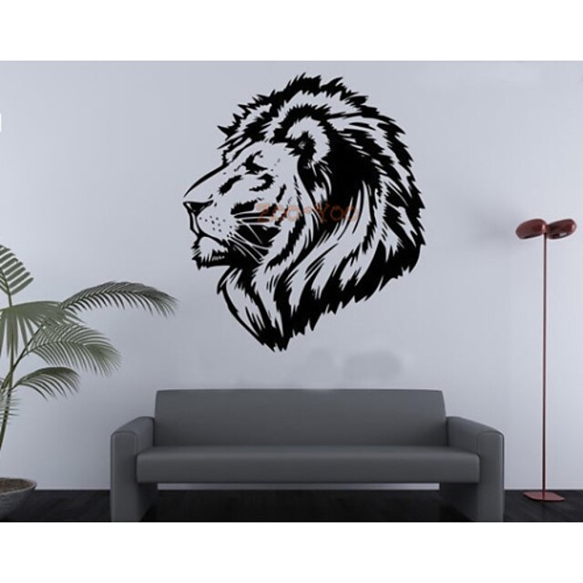  cabrito león etiquetas de la pared bricolaje zooyoo8004 extraíbles vinilos adhesivos decoración del hogar