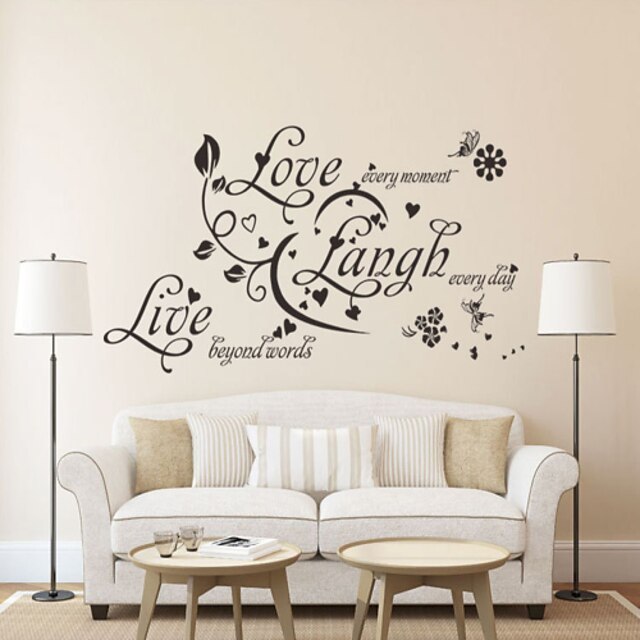  Words & Quotes Wall Stickers Words & Quotes Wall Stickers Decorative Wall Stickers, Vinyl Home Decoration Wall Decal Wall