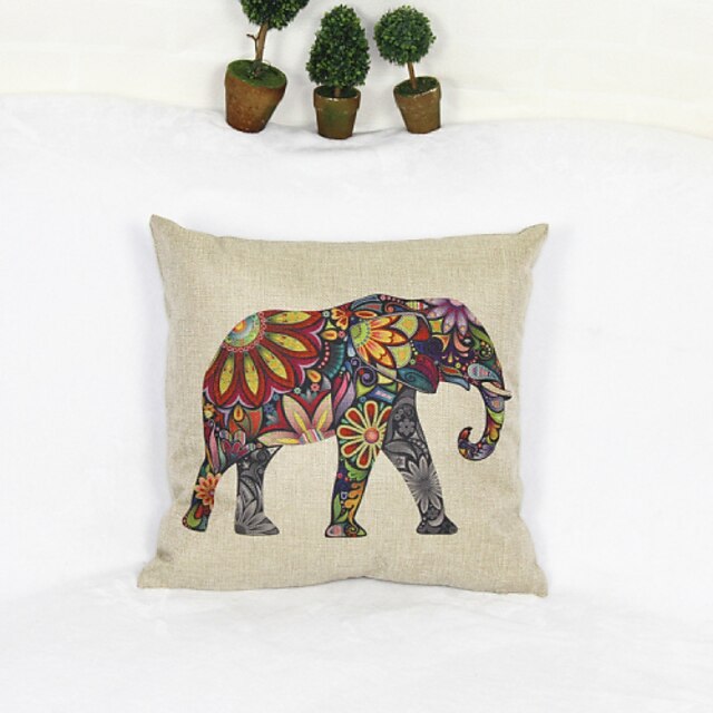  kreatív elefánt stílusban párnahuzat kanapé lakberendezés párnahuzat (17 * 17 inch)