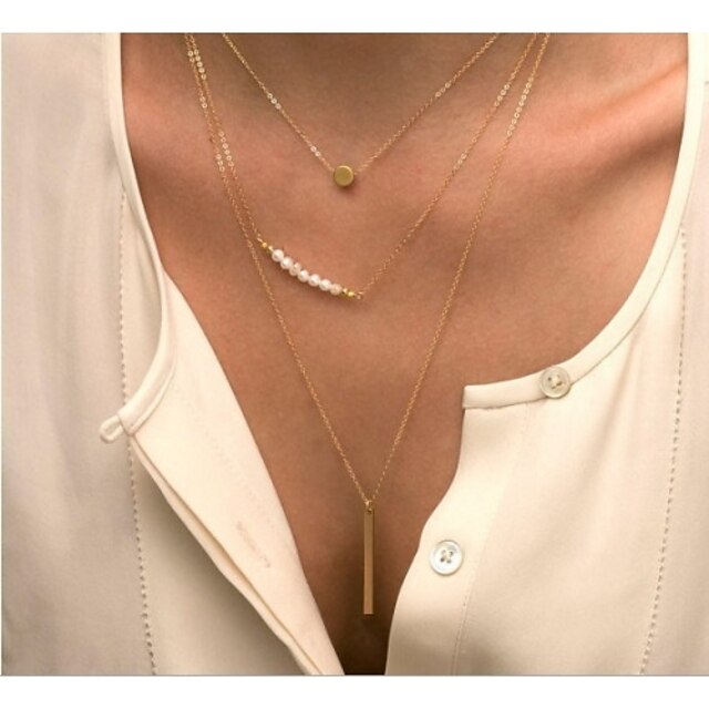  Dame Seturi de bijuterii Coliere Perle La modă stil minimalist Multistratificat European Bijuterii Pentru Petrecere Zilnic Casual