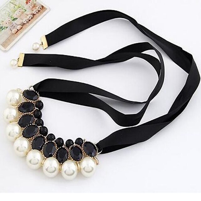  New Arrival Hot Selling Ribbon Pearl Necklace