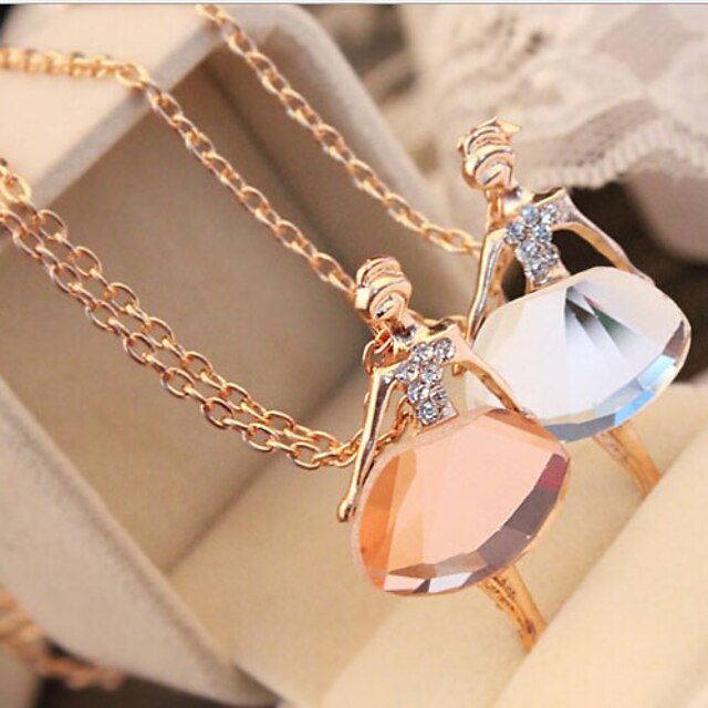  Women's Pendant Necklaces Crystal Rhinestone Alloy Fashion White Light Brown Jewelry