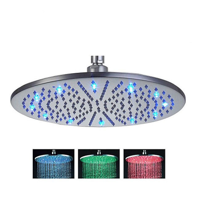  Moderno Ducha lluvia Cepillado Característica - Efecto lluvia / LED, Alcachofa de la ducha