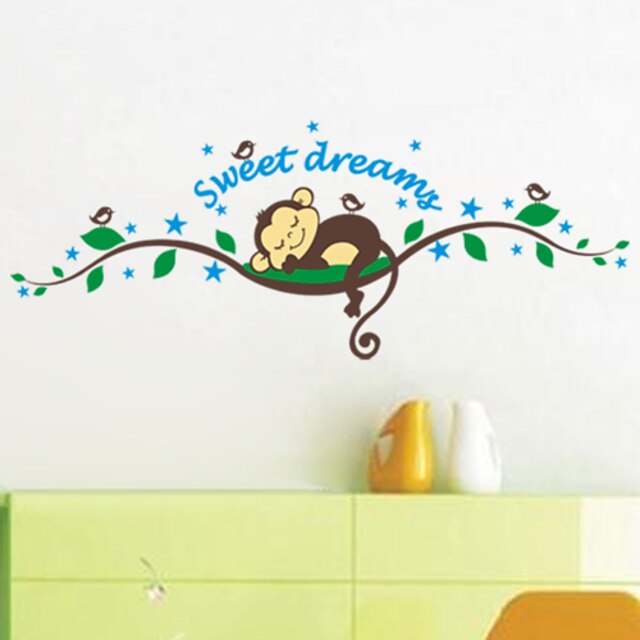  Zvířata Komiks 3D Samolepky na zeď Samolepky na stěnu Ozdobné samolepky na zeď, Vinyl Home dekorace Lepicí obraz na stěnu Stěna