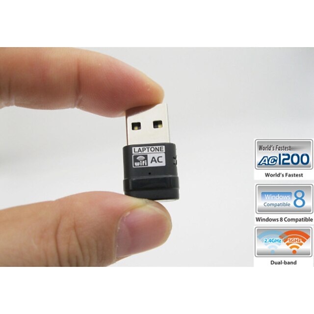  Wireless USB Wi-Fi Network Adapter AC600 433Mbps 802.11AC Super Mini WIFI Network Lan Card Wholesale