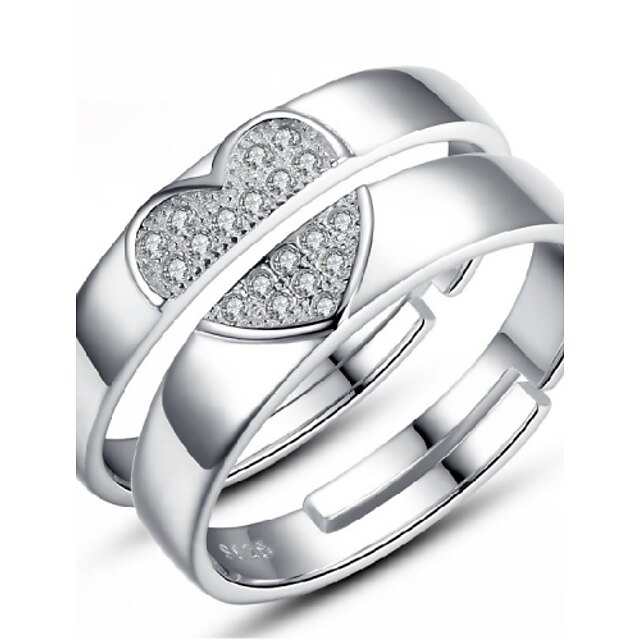  histoire d'amour mode féminine 925 argenting ring (paire) style élégant