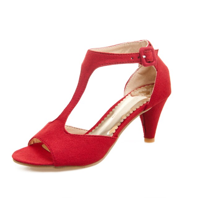  Women's Shoes Fleece Spring / Summer Low Heel Black / Red / Pink