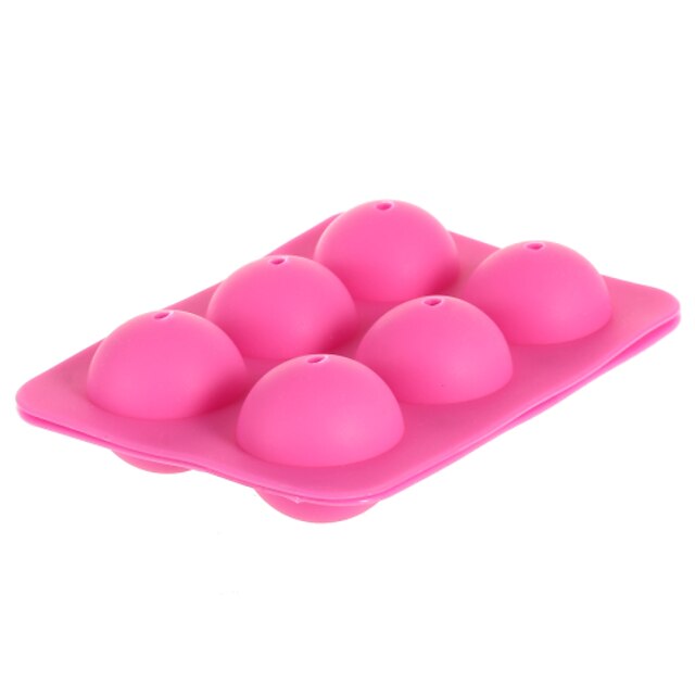  2pcs 6-Capacity Silicone Cake Baking Mold - Pink