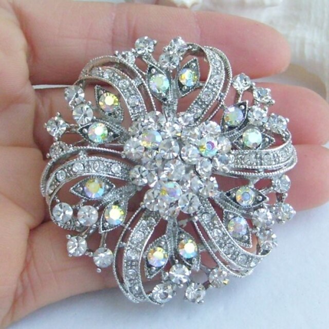  Women's Brooches Simulated Diamond Fashion Bridal White Jewelry Wedding Party Special Occasion Anniversary Birthday Gift Daily