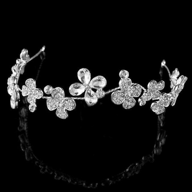  Luxurious Alloy Hand-made Flowers with Rhinestone and Crystal Wedding Bridal Headpieces