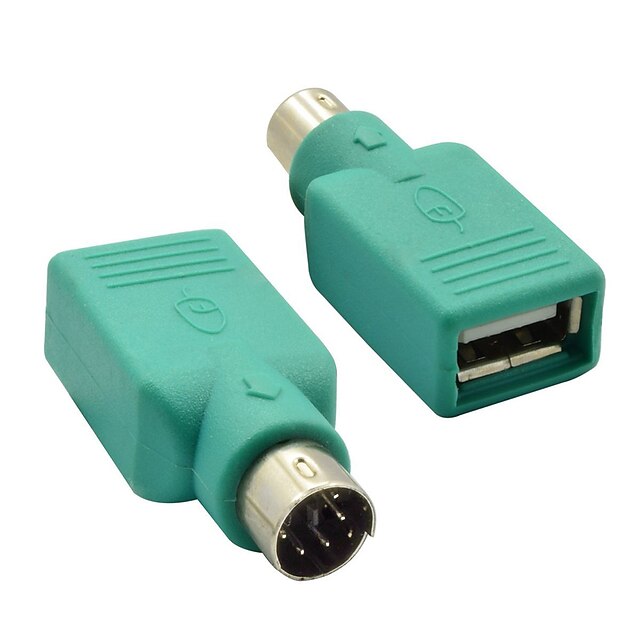  PS/2 Male to USB 2.0 Female Adapter Converter for Mouse&Keyboard