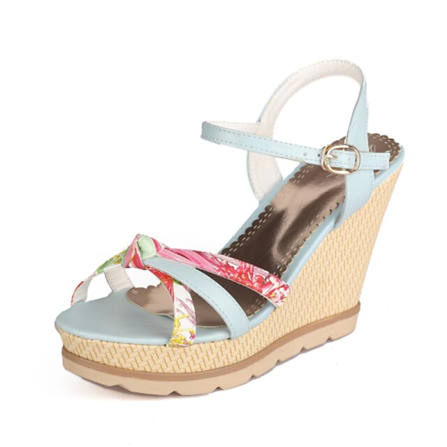  Women's Shoes  Wedge Heel Wedges Sandals Office & Career/Dress Blue/Pink/White