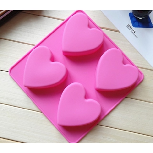  Fashion Ice Chocolate Making Cake Tools Silicone Cake Mold Candy Jelly Soap Modeling Mould (Random Color)