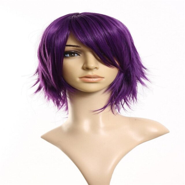  cartoon fashion explosion models purple short hair wig