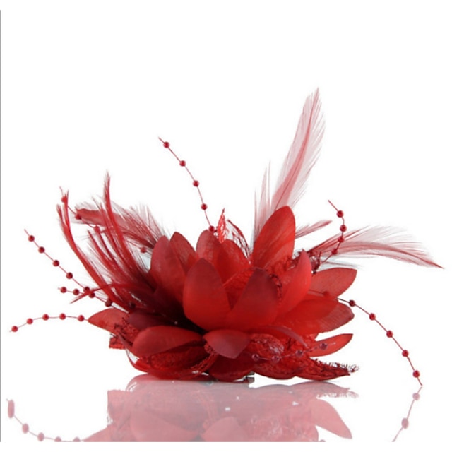  Chifon / Imitação de Pérola / Renda Fascinadores / Flores / Decoração de Cabelo com Floral 1pç Casamento / Ocasião Especial / Casual Capacete
