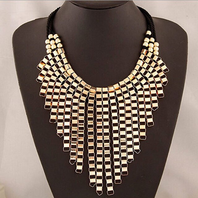  New Arrival Fashional EXAGGERATED Metal Luxury Tassel Necklace