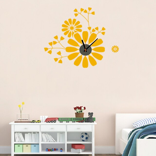 DIY λουλούδι ρολόι τοίχου