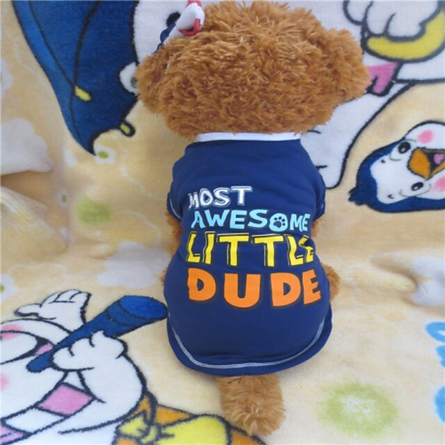  Hund T-shirt Hundkläder Valpkläder Hundkläder Blå / Gul Kostym för Girl and Boy Dog Cotton XS S M