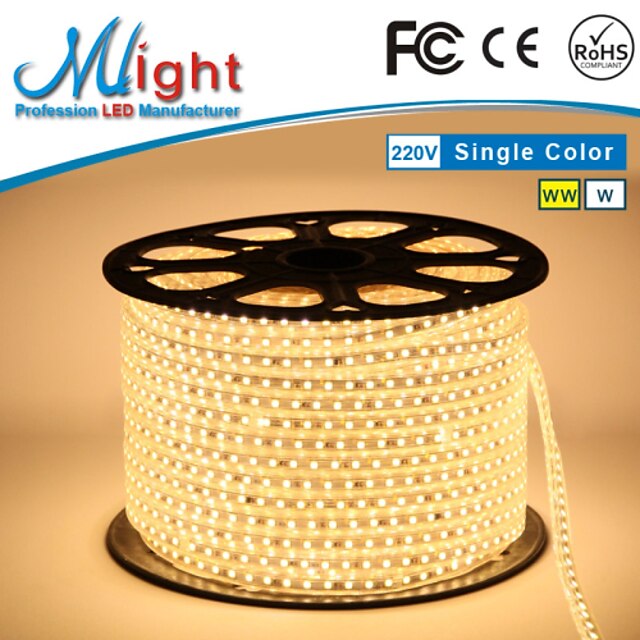  Mlight 10 M 72 leds/m 5050 SMD Blanco cálido/Blanco A Prueba de Agua/Cortable 6 W Tiras LED Flexibles AC110-220 V