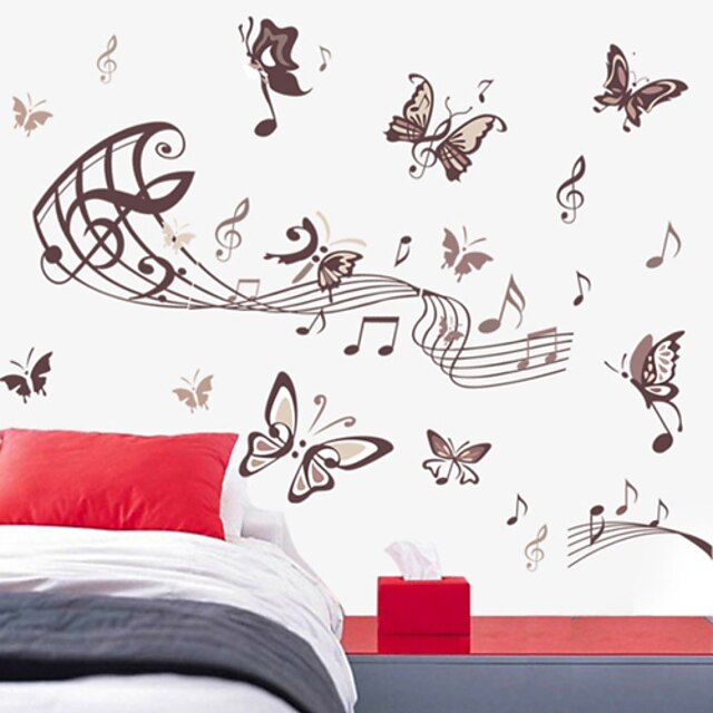  Dieren Muziek Cartoon Muurstickers Dierlijke muurstickers Decoratieve Muurstickers, Vinyl Huisdecoratie Muursticker Wand