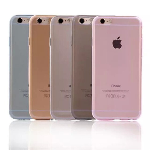  Case Kompatibilitás Apple iPhone X / iPhone 8 Plus / iPhone 6 Plus Ultra-vékeny / Átlátszó Fekete tok Egyszínű Puha TPU mert iPhone X / iPhone 8 Plus / iPhone 8