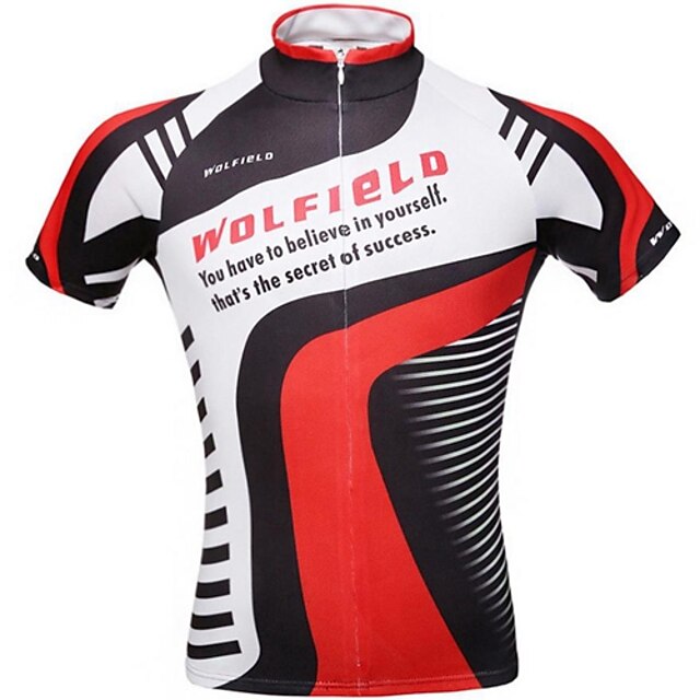  Hombre Manga Corta Maillot de Ciclismo Bicicleta Camiseta/Maillot Rojo---Secado rápido, Transpirable