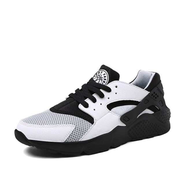  Men's Shoes Tulle Fabric Spring Fall Lace-up for Athletic White Black