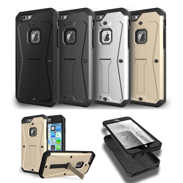  Case For iPhone 6s Plus / iPhone 6 Plus / iPhone 6s iPhone 6 Plus / iPhone 6 with Stand Full Body Cases Armor Hard PC for iPhone 6s Plus / iPhone 6s / iPhone 6 Plus