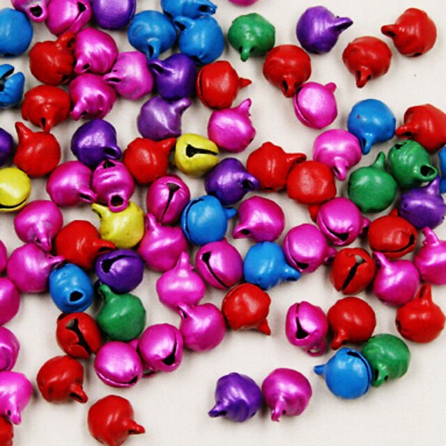  Beadia 450pcs Mixed Colors Jingle Bells 6mm Charm Beads For Christmas DIY Accessories