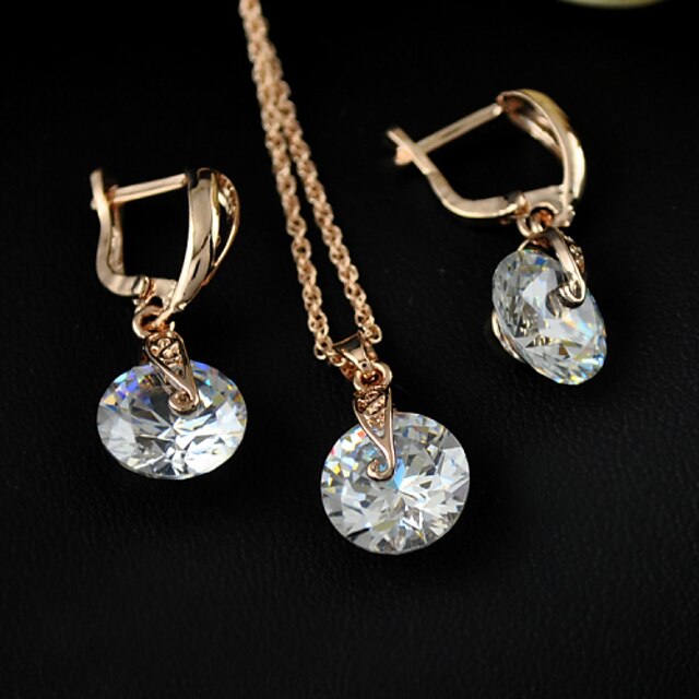  Women's Clear Cubic Zirconia Jewelry Set - Cubic Zirconia Include White For Party Gift Daily