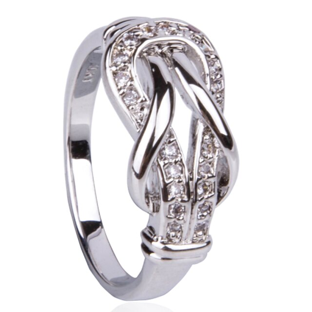  Women's Zircon Band Ring - Fashion White Ring For Wedding / Party / Daily