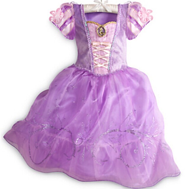  Niños Chica A lunares Floral Manga Corta Vestido