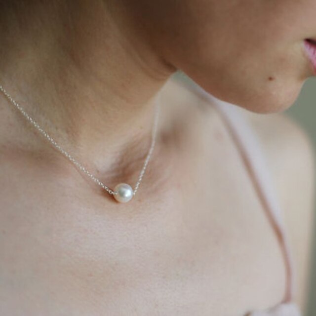  Pentru femei Perle Coliere cu Pandativ Coliere Plutire Plin de graţie femei Simplu Modă Perle Aliaj Auriu Argintiu Coliere Bijuterii Pentru Petrecere Ocazie specială Zi de Naștere Felicitări Cadou