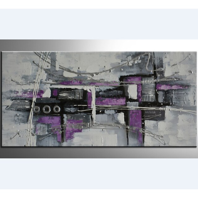  Hang-Painted Oliemaleri Hånd malede - Abstrakt Moderne Med Ramme / Stretched Canvas