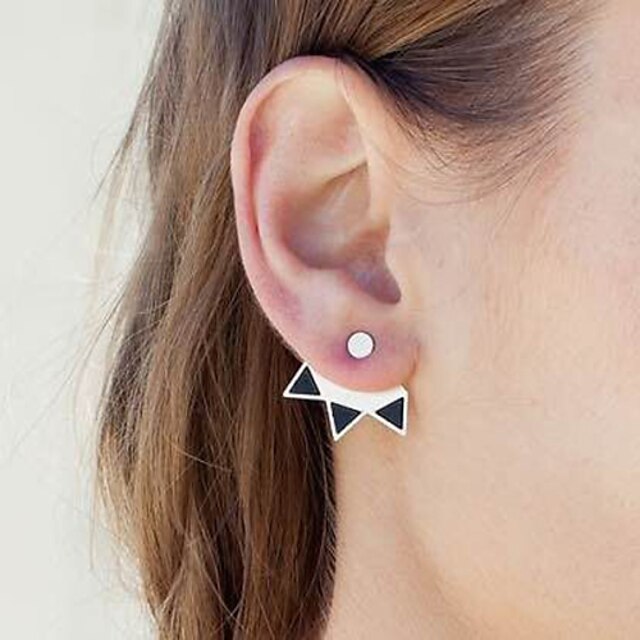  Női Beszúrós fülbevalók Elöl is és hátul is stílusos fülbevalók Magic Back fülbevaló hölgyek Vintage minimalista stílusú Divat Fülbevaló Ékszerek Arany / Ezüst Kompatibilitás