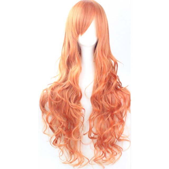  Synthetic Wig Curly Style Capless Wig Red Synthetic Hair Women's Red Wig Cosplay Wig