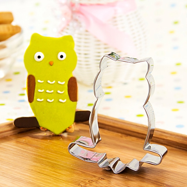  Cartoon Owl on Branch Shape Cookie Cutters  Fruit Cut Molds Stainless Steel