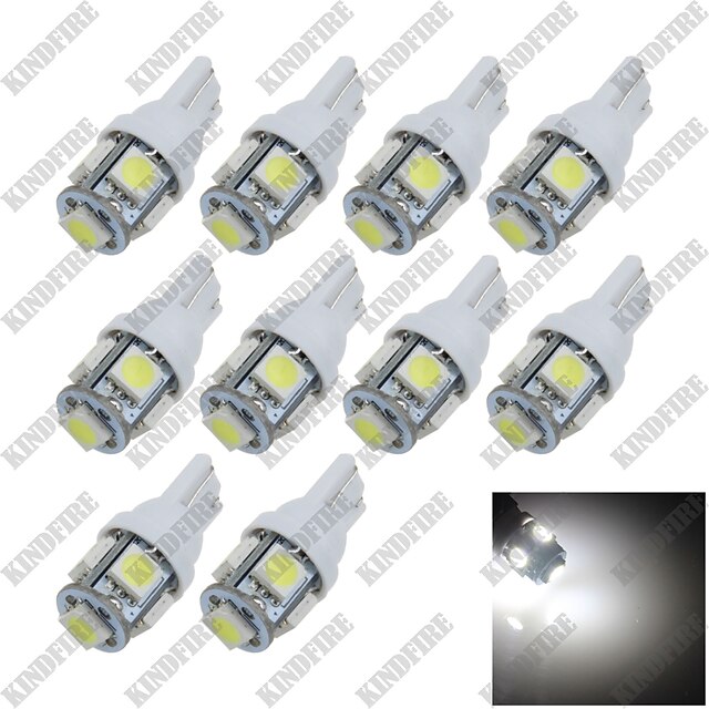  SO.K 10pcs T10 Auto Lamput 10w SMD 5050 10 lm 5 Suuntavilkku Käyttötarkoitus Universaali