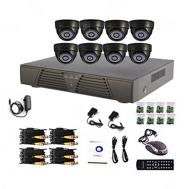  8 Portada y Sistema DVR CCTV DIY Oficina (P2P Online, 8 cámara de la bóveda de interior)
