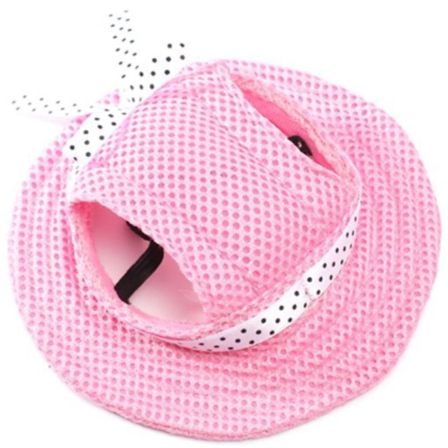  Cat Dog Bandanas & Hats Solid Colored Fashion Holiday Dog Clothes Puppy Clothes Dog Outfits Stripe White / Pink Black Costume for Girl and Boy Dog Fabric S M